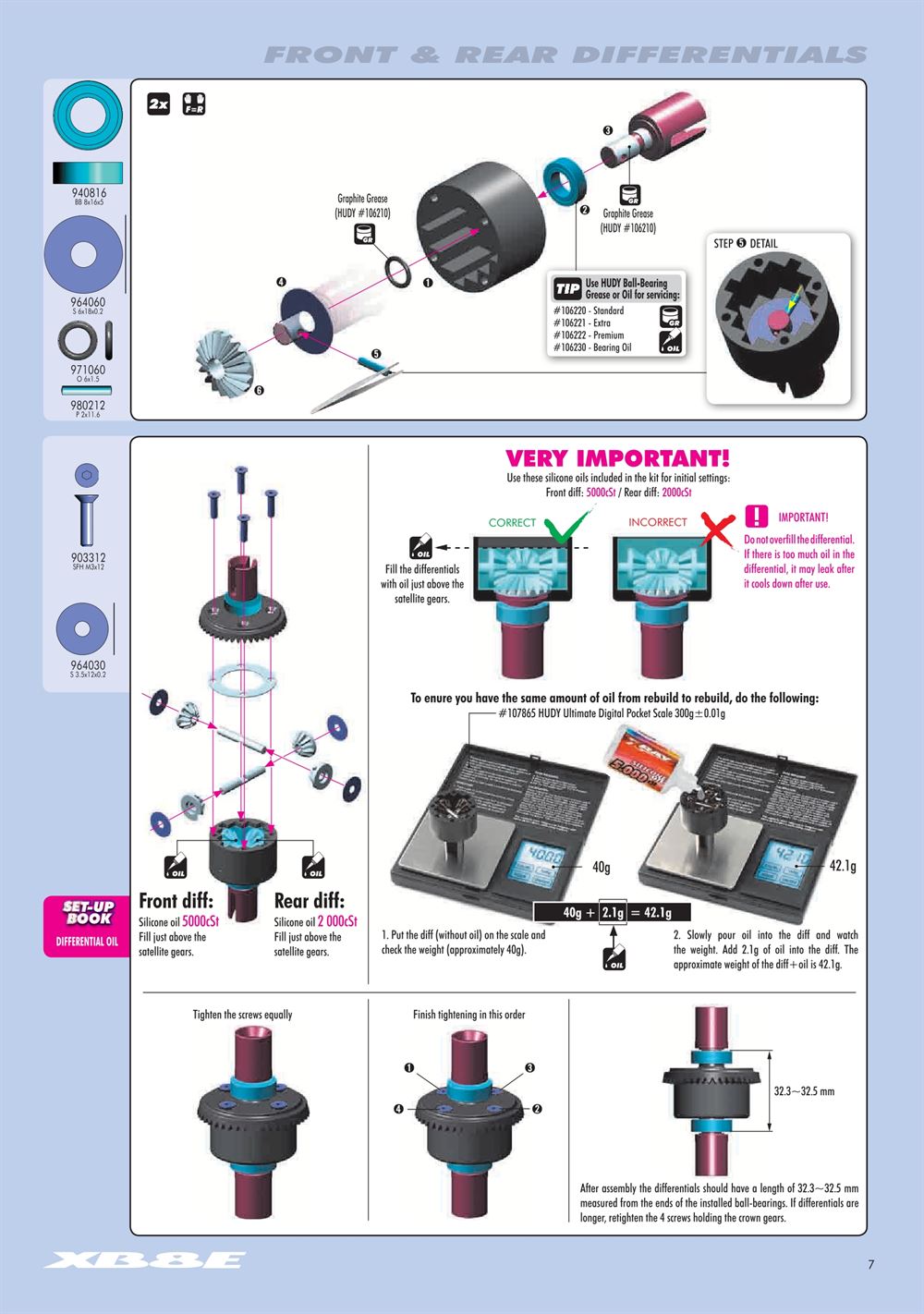 Xray - XB8E 2015 (XB8E'15) - Manual - Page 7