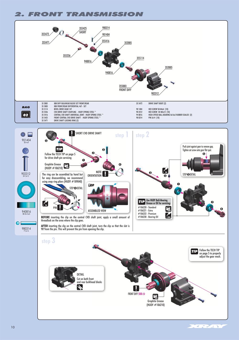 Xray - XB8E 2015 (XB8E'15) - Manual - Page 10