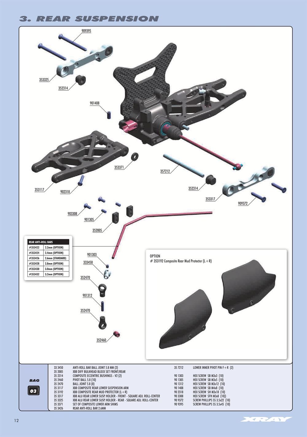 Xray - XB8E 2015 (XB8E'15) - Manual - Page 12