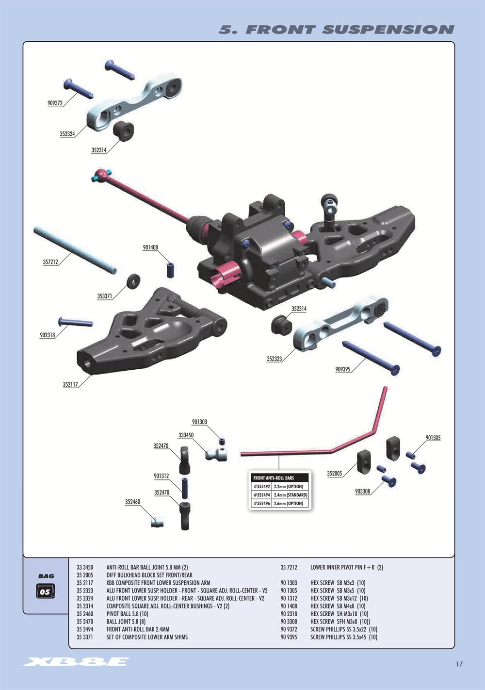Xray - XB8E 2015 (XB8E'15) - Manual - Page 17