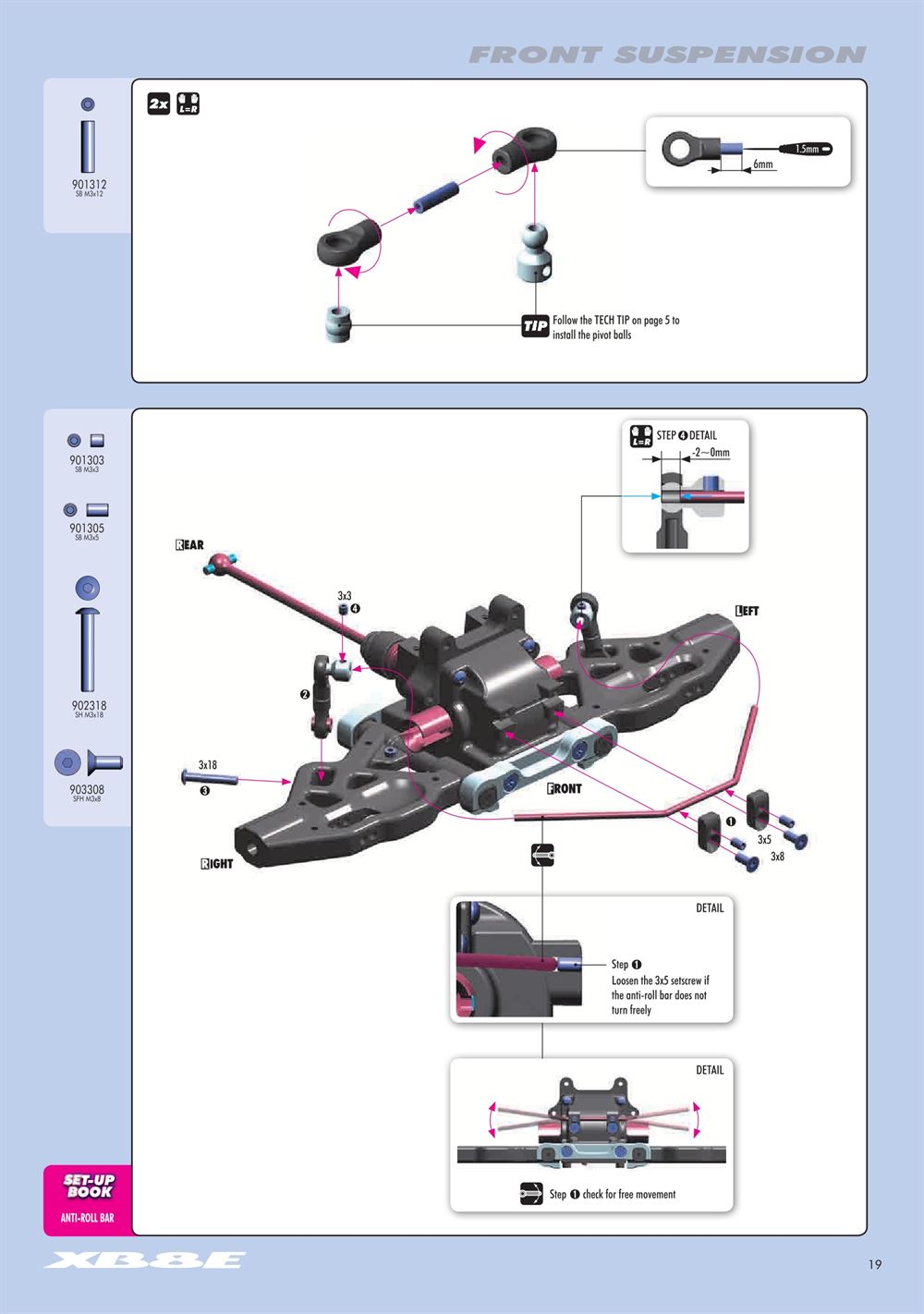 Xray - XB8E 2015 (XB8E'15) - Manual - Page 19