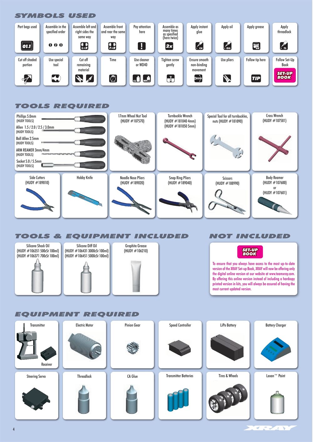 Xray - XB8E 2016 (XB8E'16) - Manual - Page 4