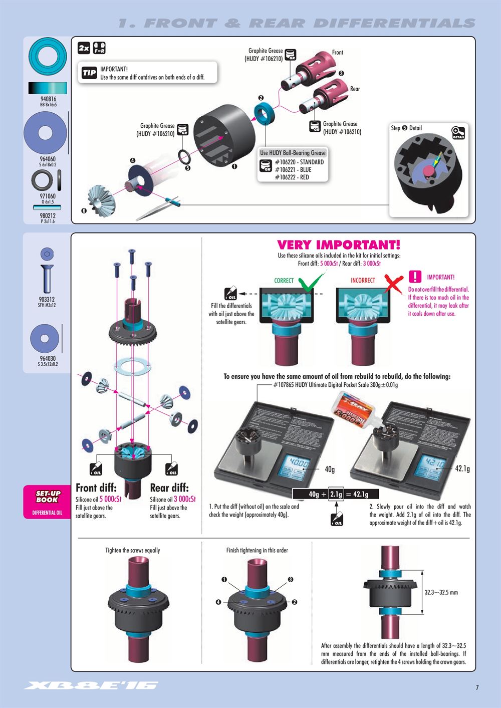 Xray - XB8E 2016 (XB8E'16) - Manual - Page 7