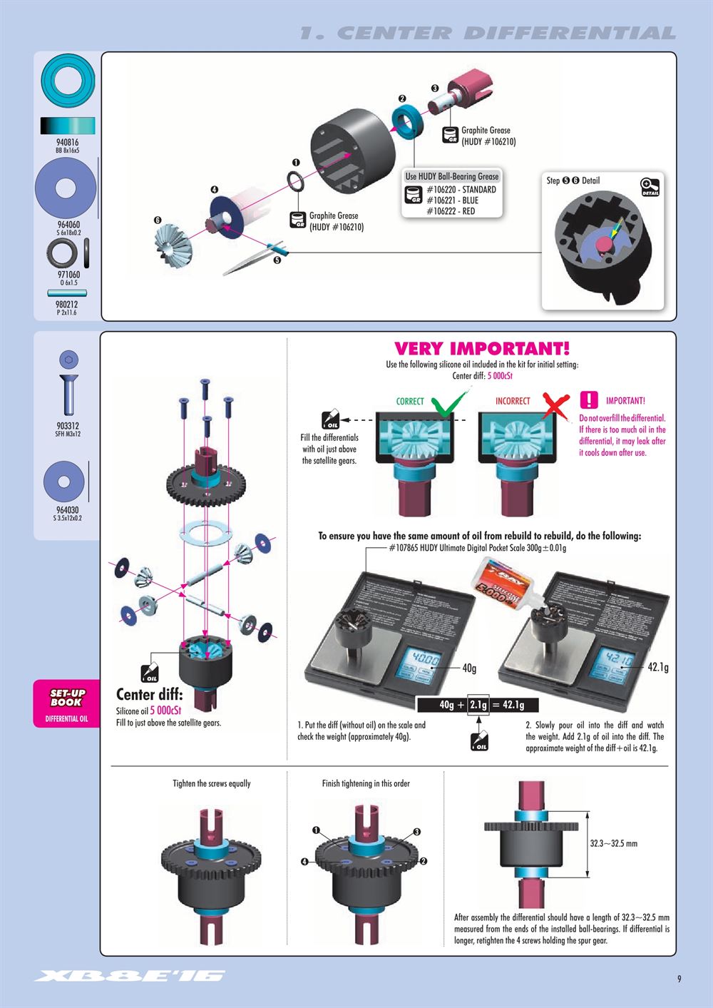 Xray - XB8E 2016 (XB8E'16) - Manual - Page 9