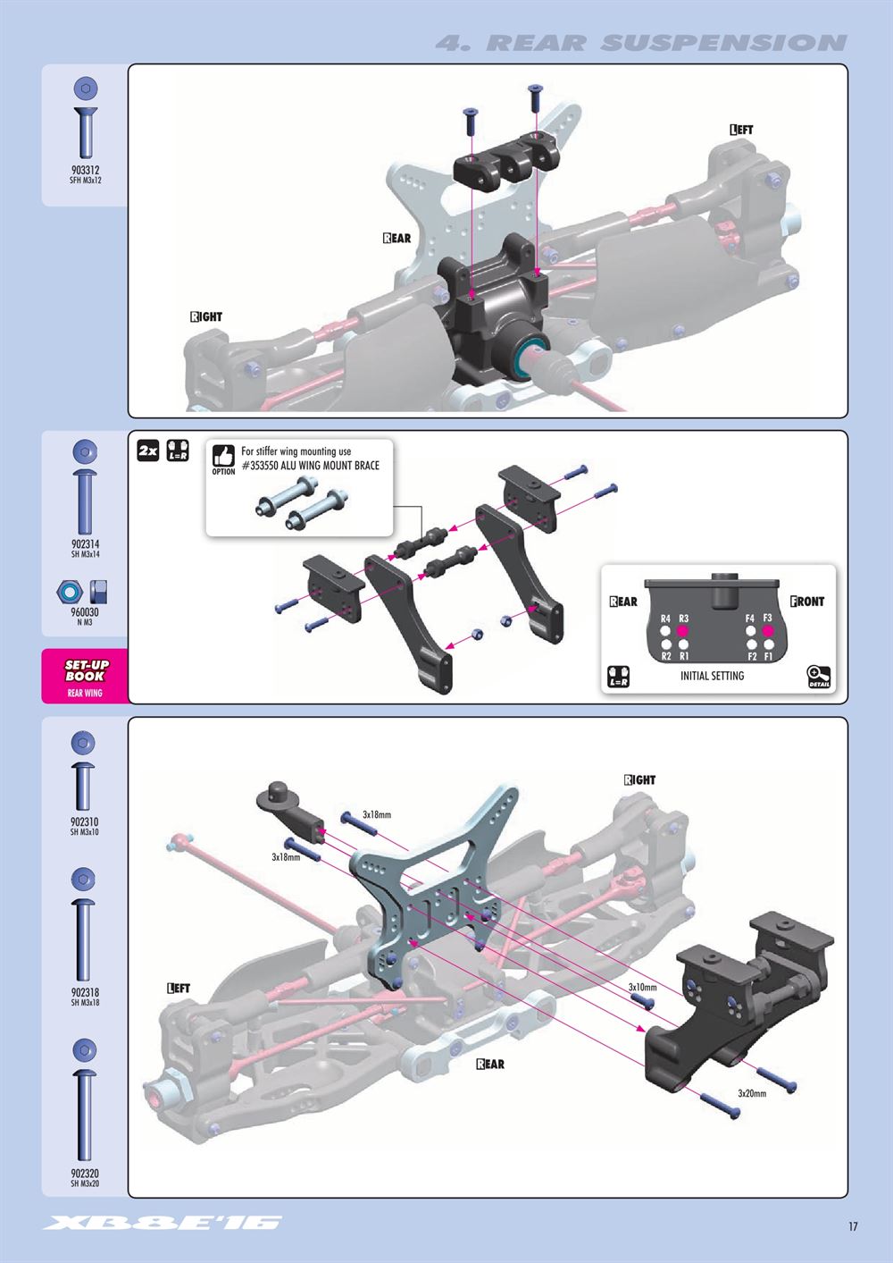 Xray - XB8E 2016 (XB8E'16) - Manual - Page 17