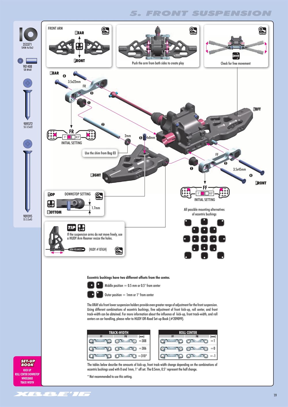 Xray - XB8E 2016 (XB8E'16) - Manual - Page 19