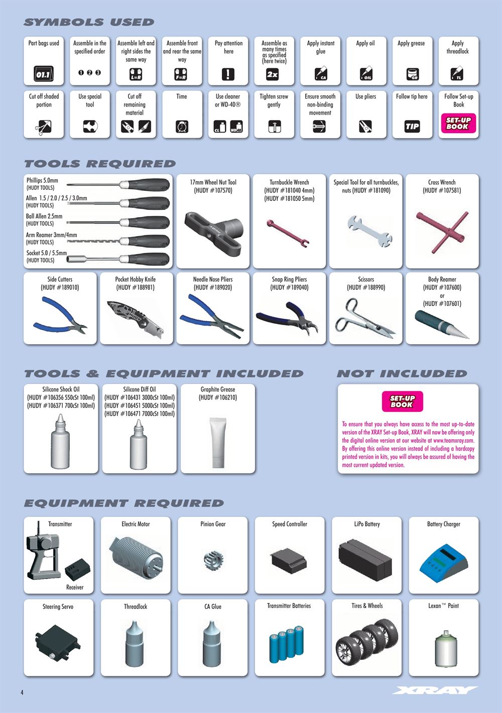 Xray - XB8E 2017 (XB8E'17) - Manual - Page 4