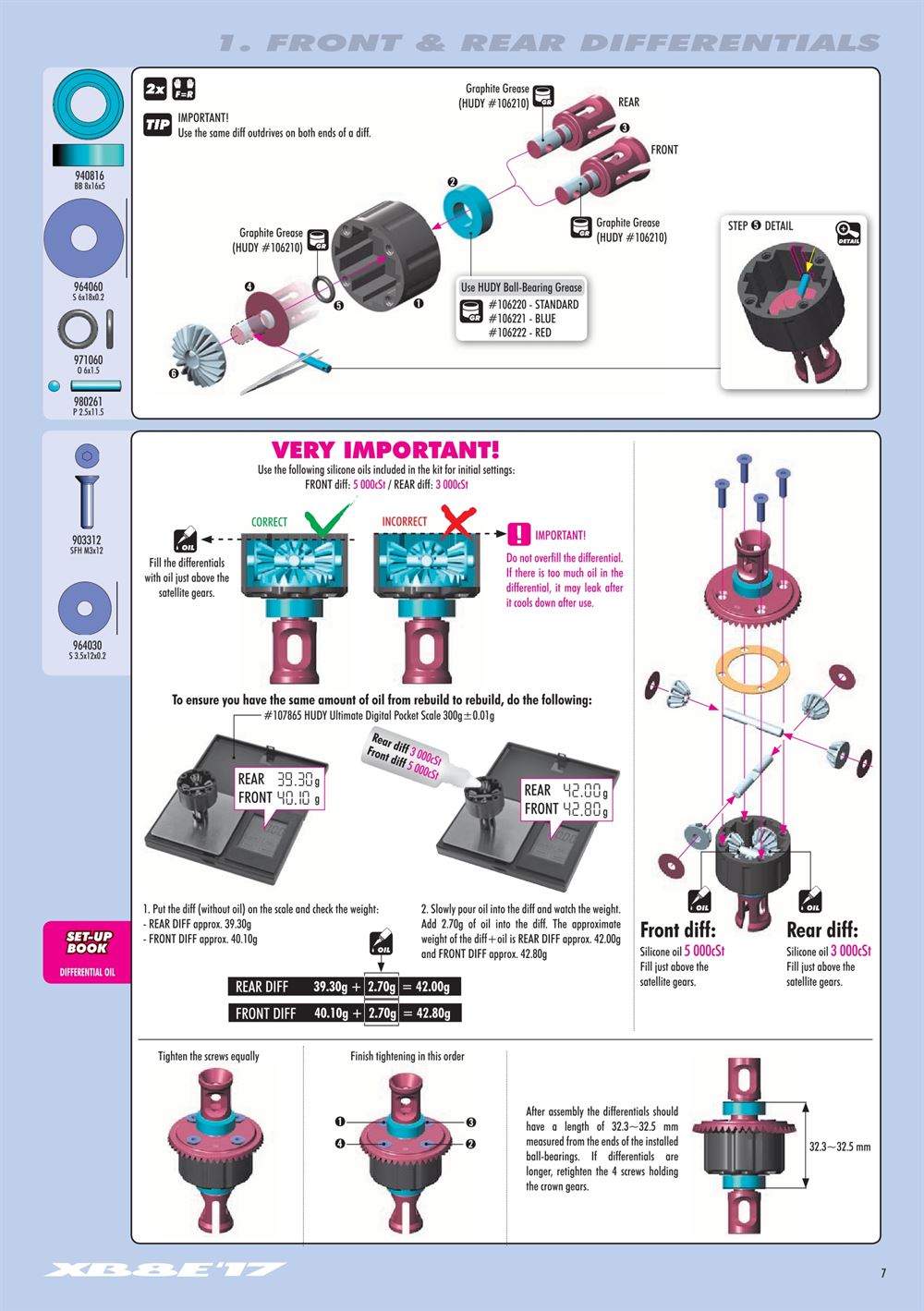 Xray - XB8E 2017 (XB8E'17) - Manual - Page 7