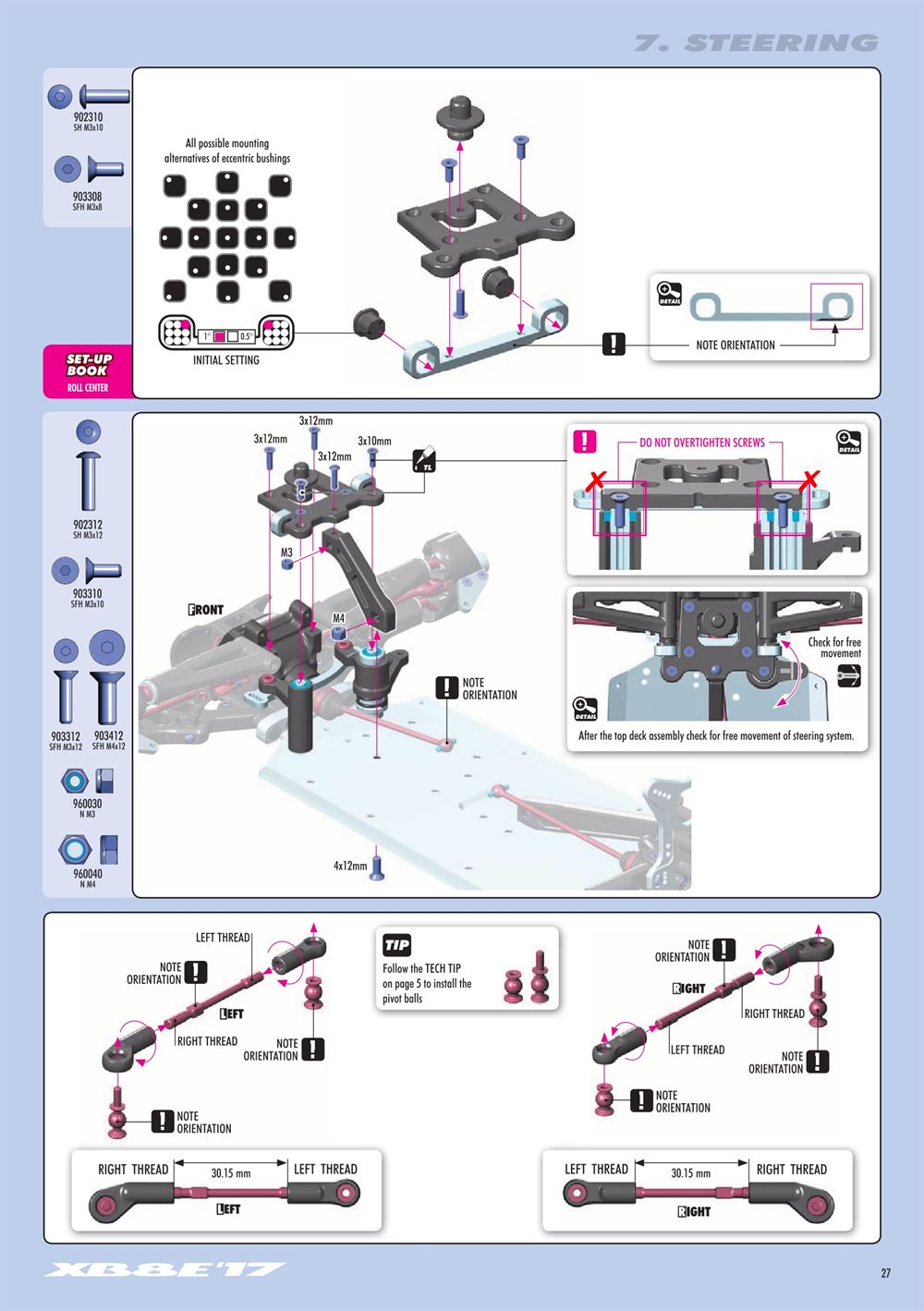 Xray - XB8E 2017 (XB8E'17) - Manual - Page 27