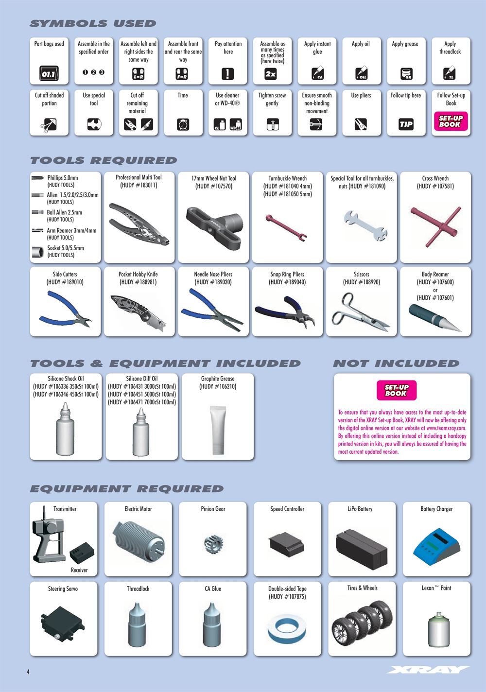 Xray - XB8E 2018 (XB8E'18) - Manual - Page 4