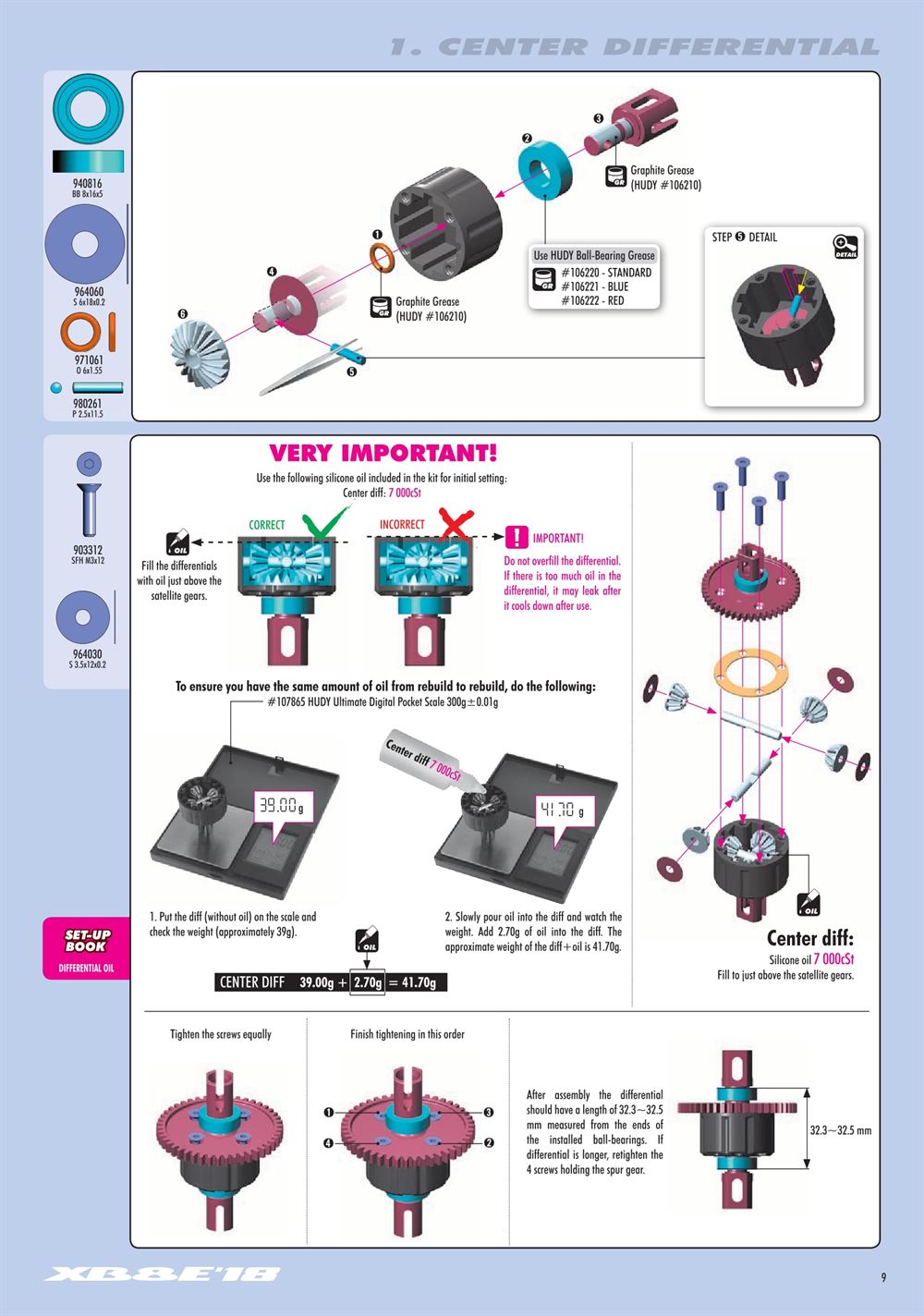 Xray - XB8E 2018 (XB8E'18) - Manual - Page 9