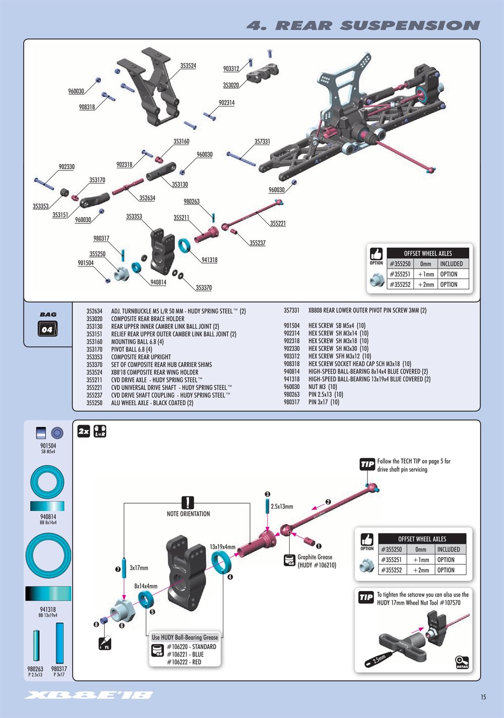 Xray - XB8E 2018 (XB8E'18) - Manual - Page 15