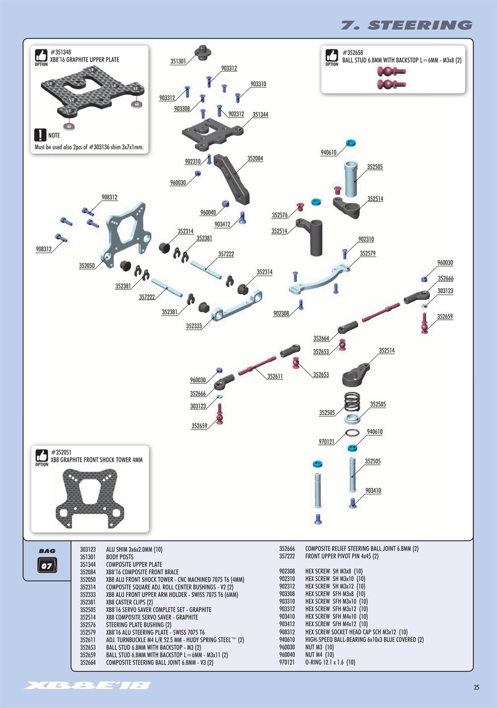 Xray - XB8E 2018 (XB8E'18) - Manual - Page 25