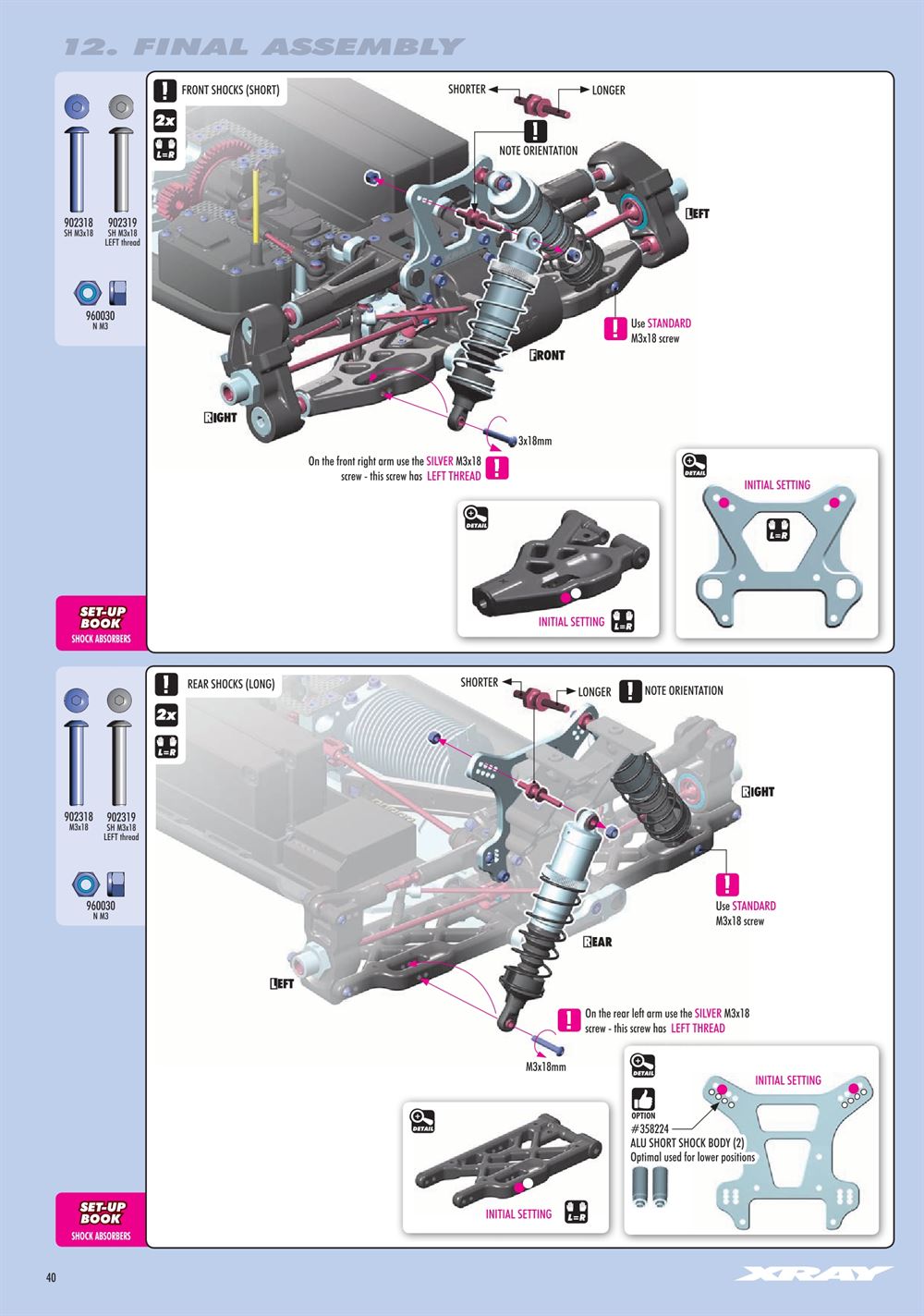 Xray - XB8E 2018 (XB8E'18) - Manual - Page 40
