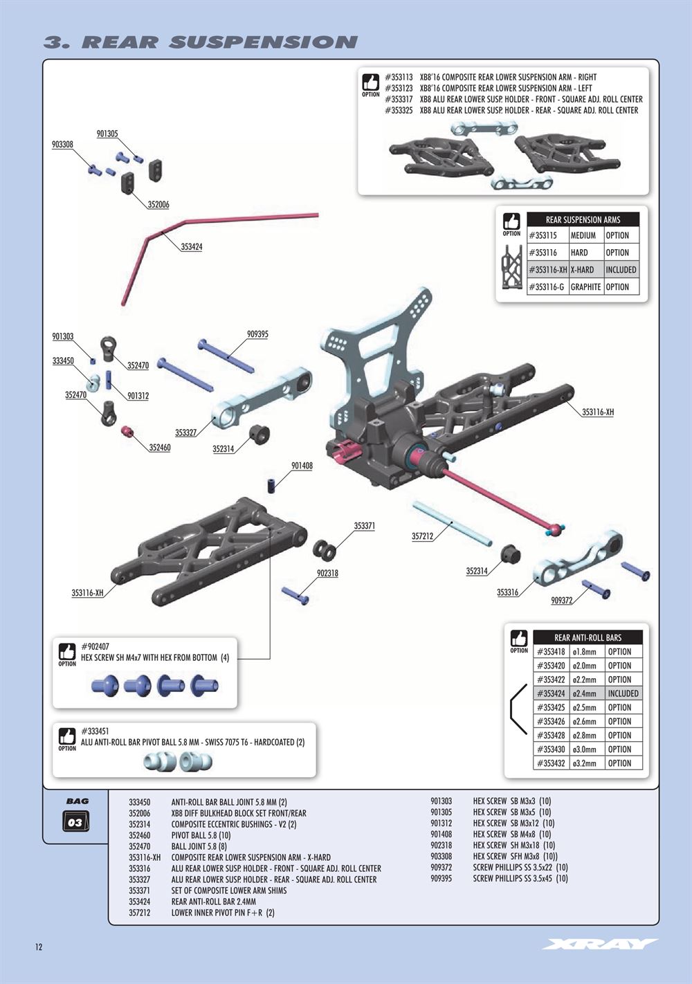 Xray - XB8E 2019 (XB8E'19) - Manual - Page 12