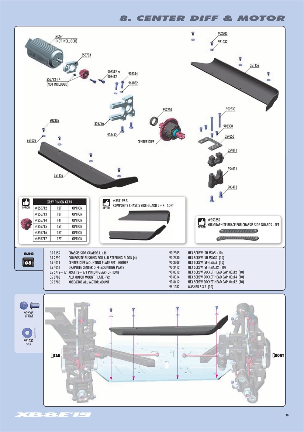 Xray - XB8E 2019 (XB8E'19) - Manual - Page 29