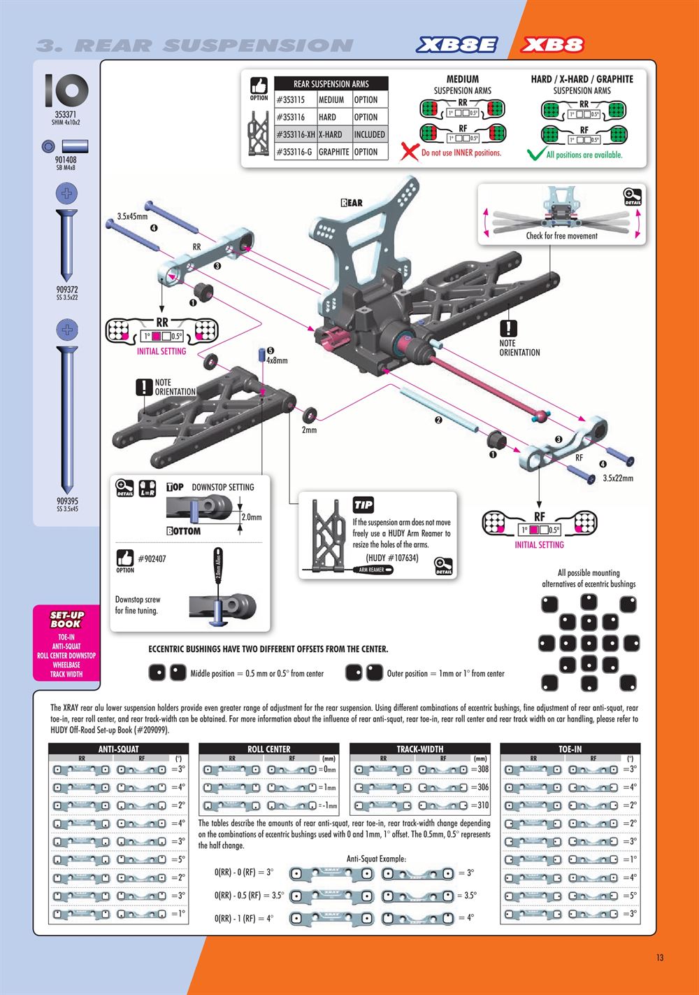 Xray - XB8E 2020 (XB8E'20) - Manual - Page 13