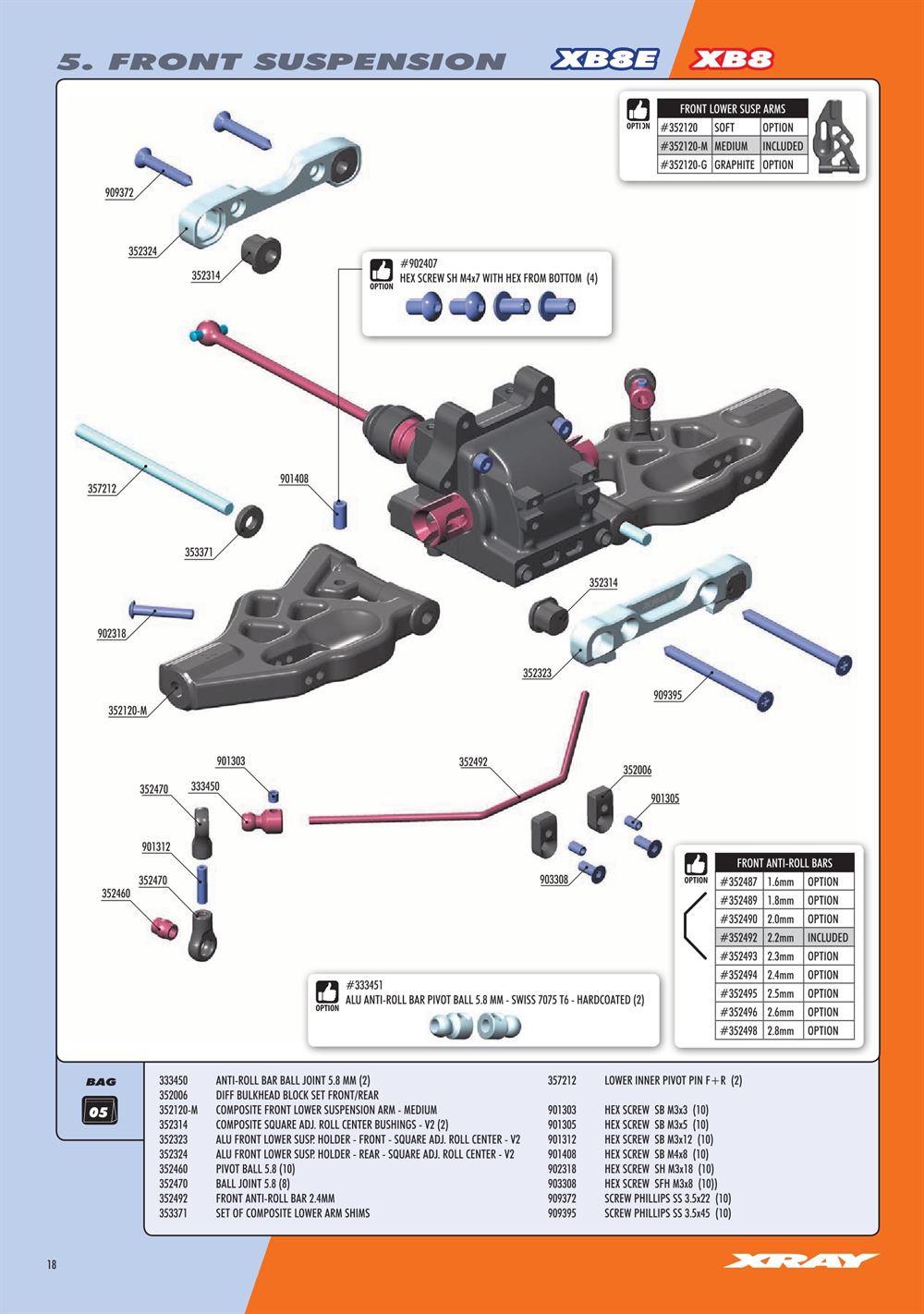 Xray - XB8E 2020 (XB8E'20) - Manual - Page 18