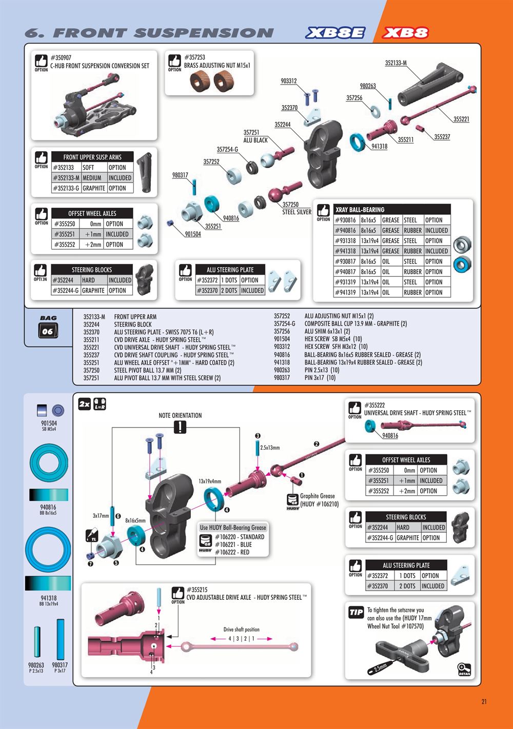 Xray - XB8E 2020 (XB8E'20) - Manual - Page 21