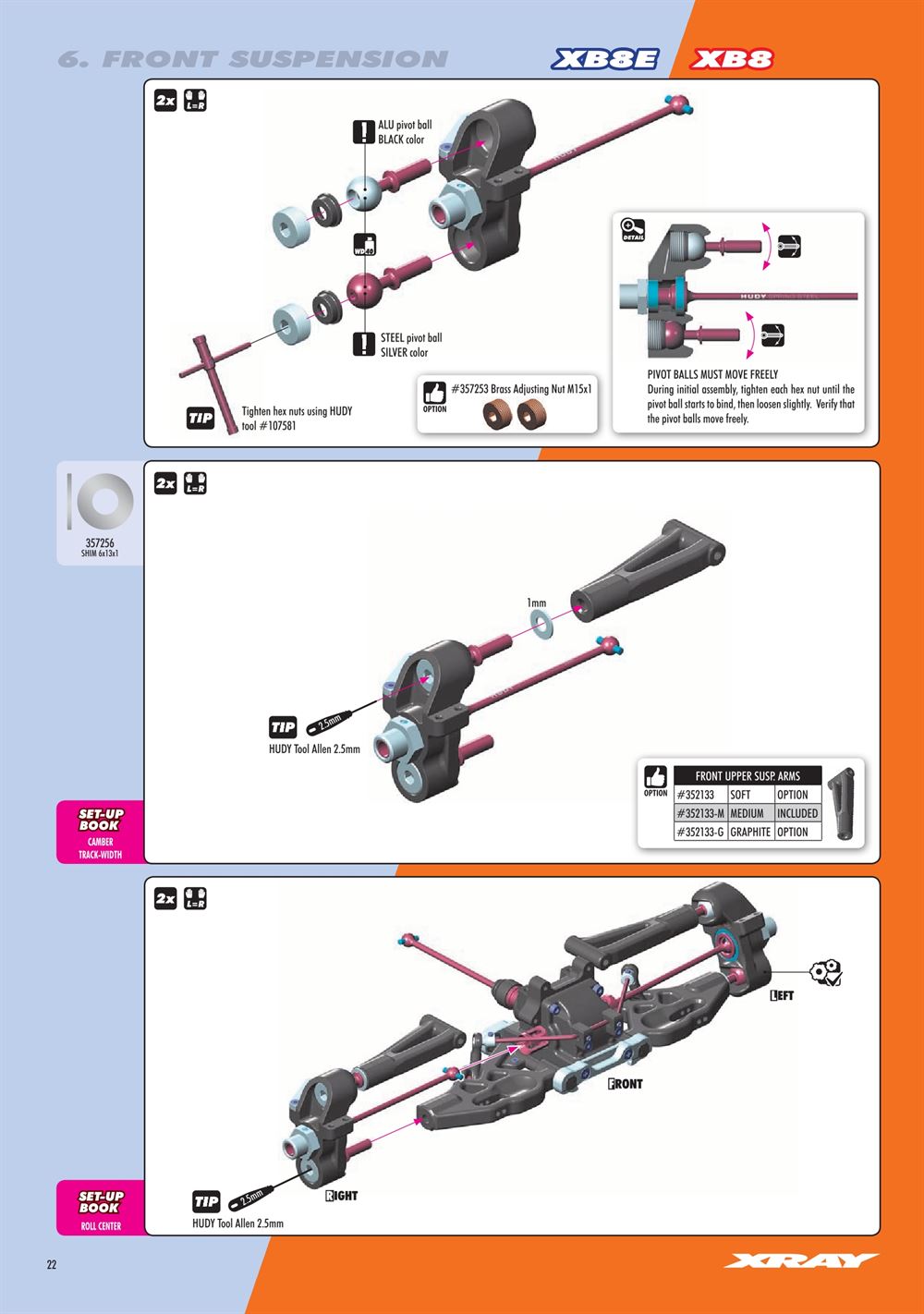 Xray - XB8E 2020 (XB8E'20) - Manual - Page 22