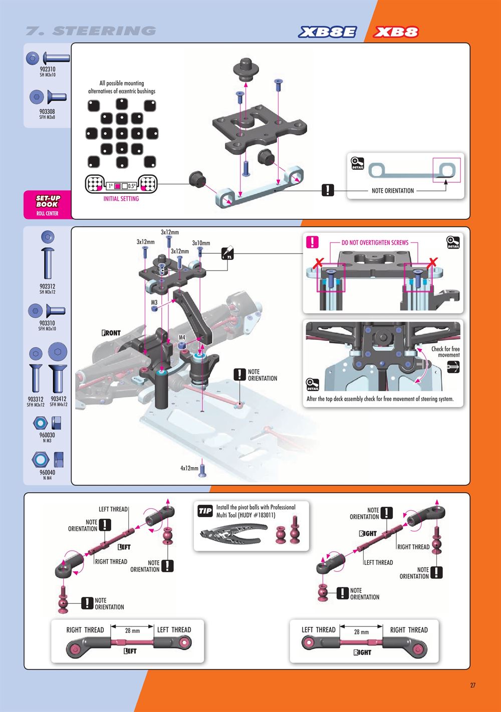 Xray - XB8E 2020 (XB8E'20) - Manual - Page 27