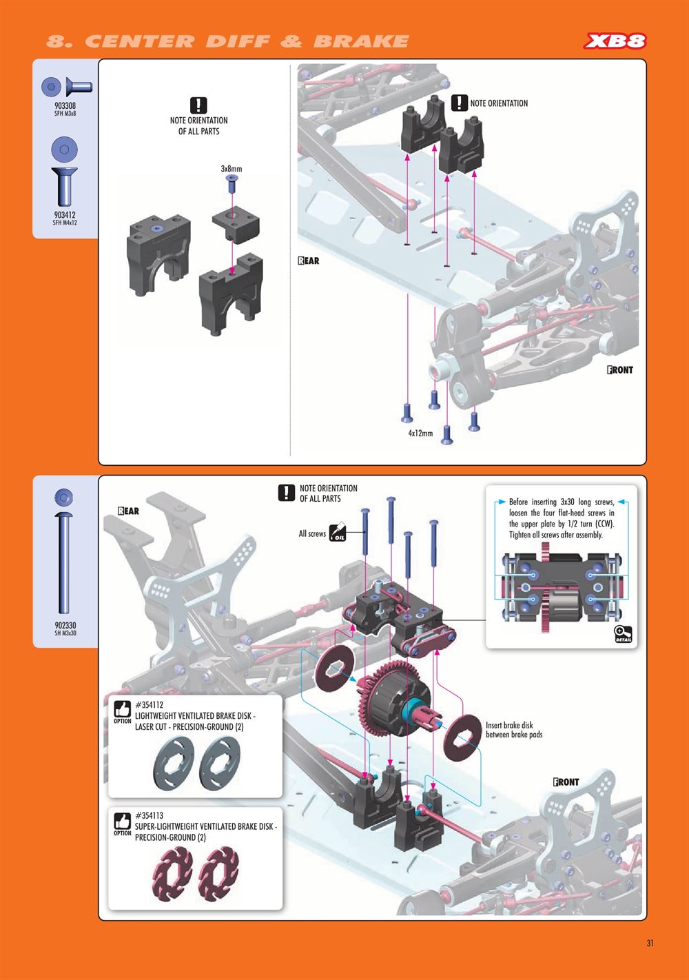 Xray - XB8E 2020 (XB8E'20) - Manual - Page 31