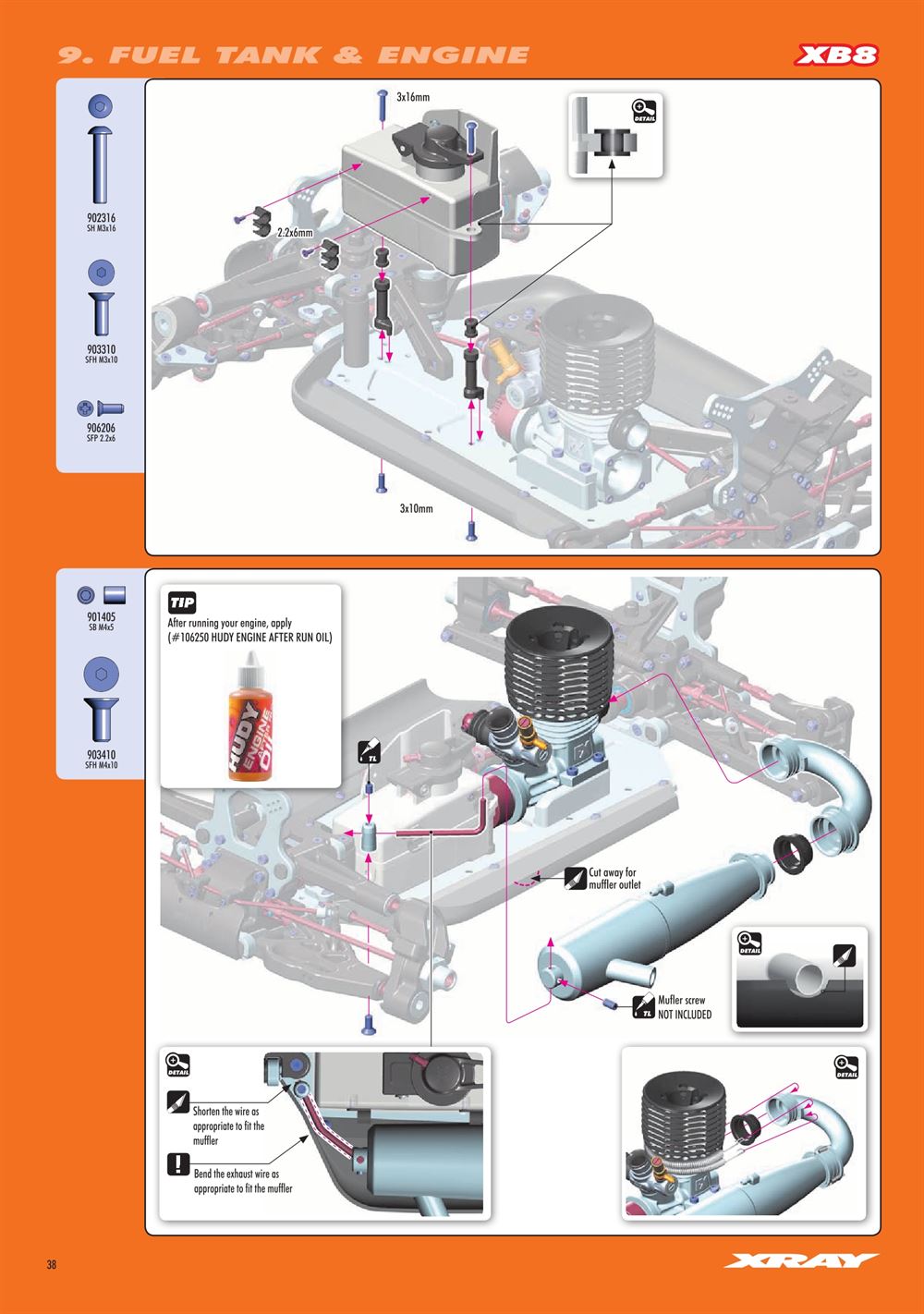 Xray - XB8E 2020 (XB8E'20) - Manual - Page 38