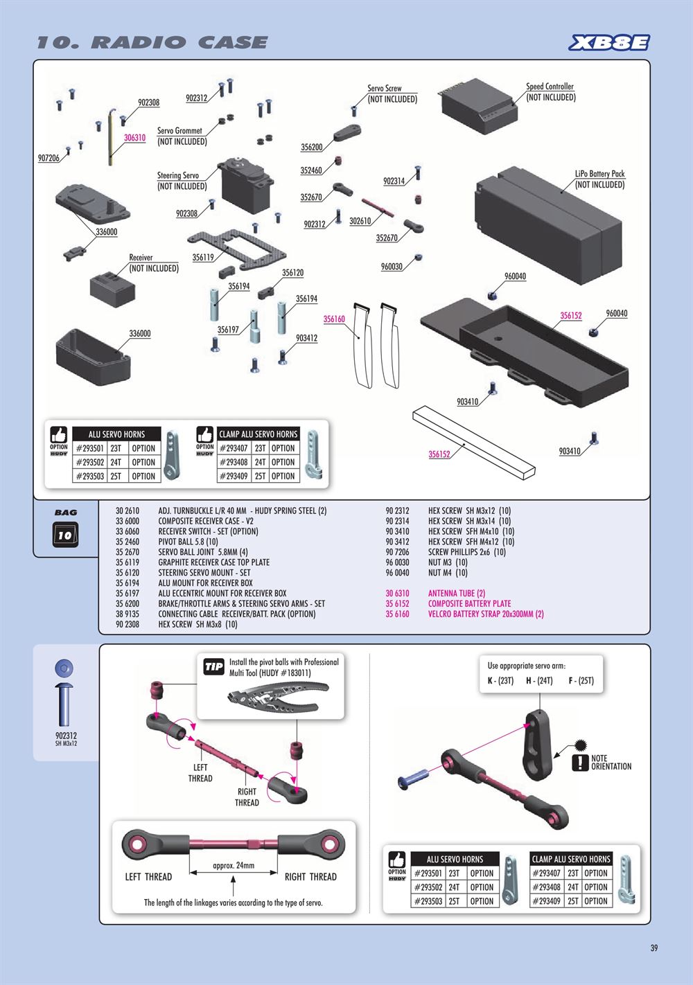 Xray - XB8E 2020 (XB8E'20) - Manual - Page 39