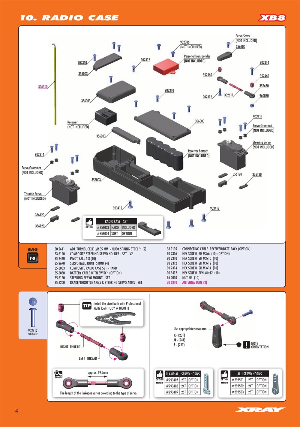 Xray - XB8E 2020 (XB8E'20) - Manual - Page 42