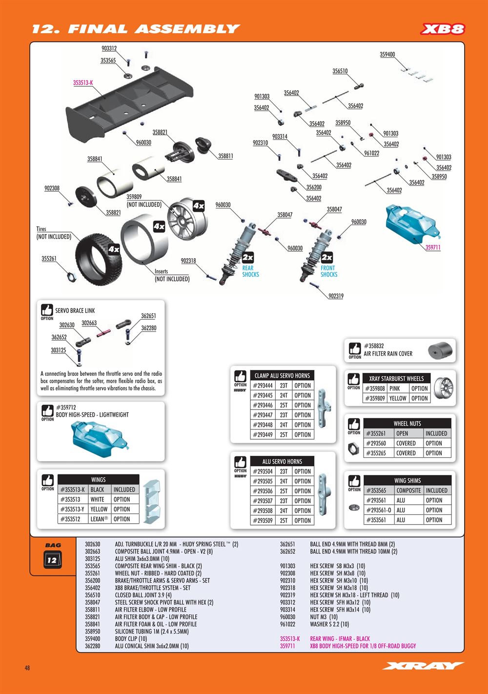 Xray - XB8E 2020 (XB8E'20) - Manual - Page 48