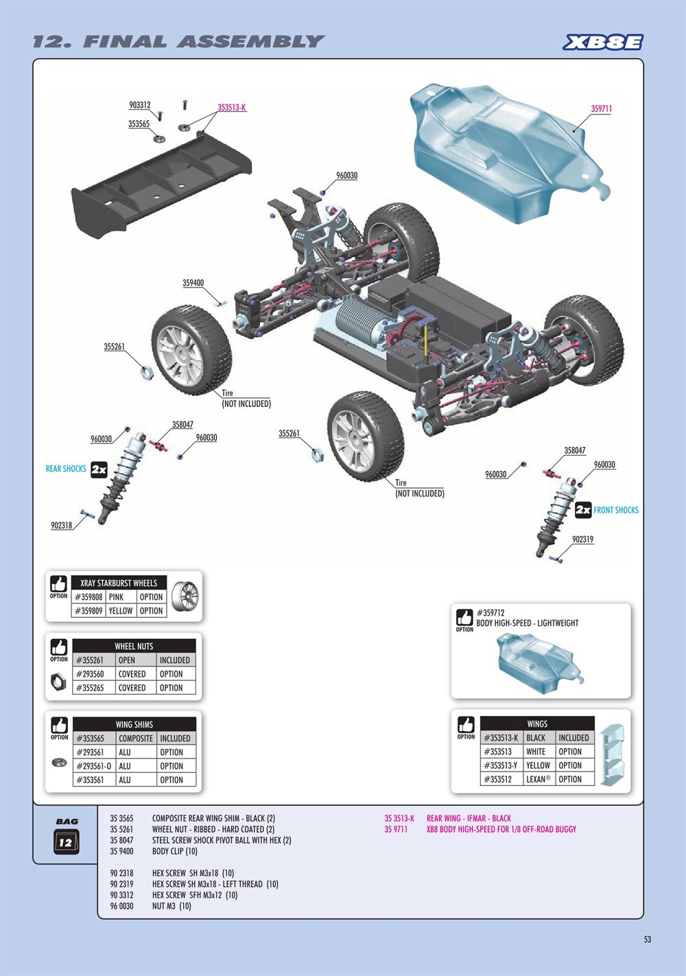 Xray - XB8E 2020 (XB8E'20) - Manual - Page 53