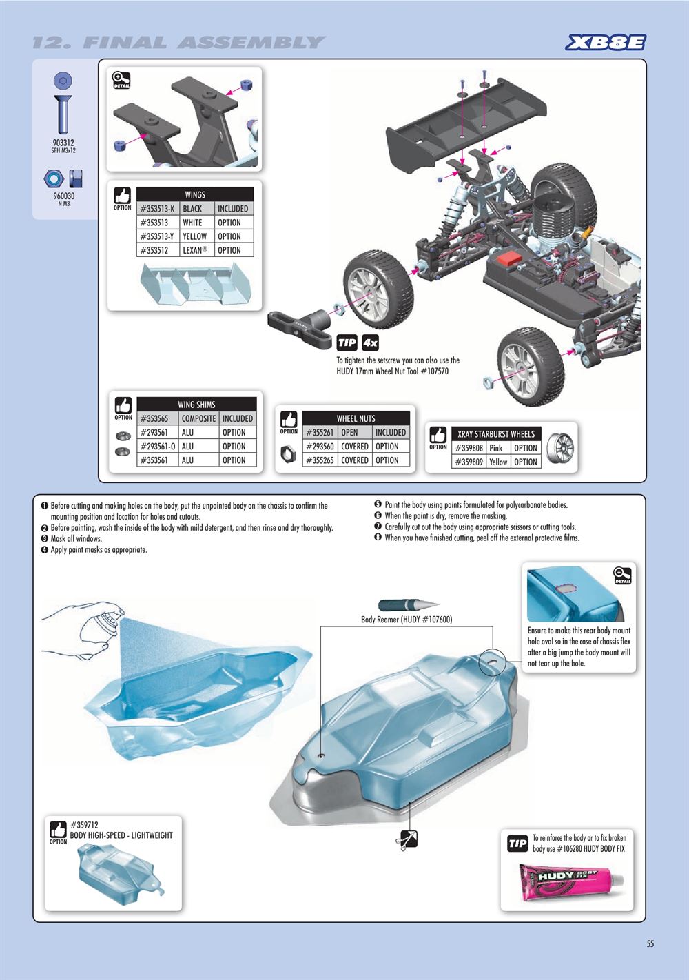 Xray - XB8E 2020 (XB8E'20) - Manual - Page 55