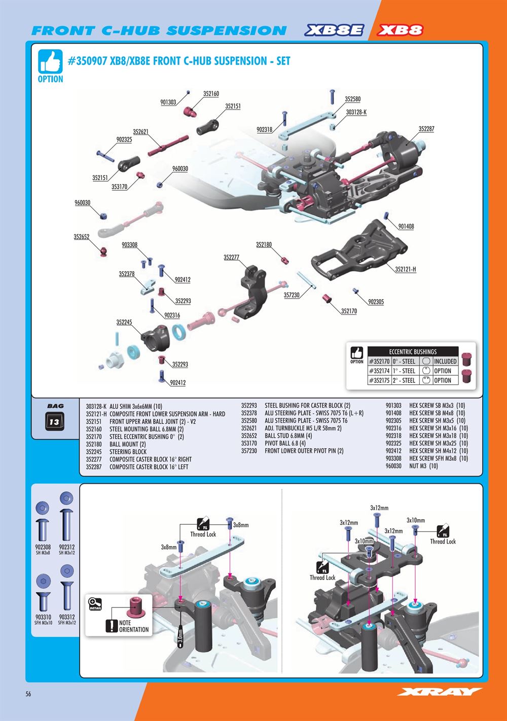 Xray - XB8E 2020 (XB8E'20) - Manual - Page 56