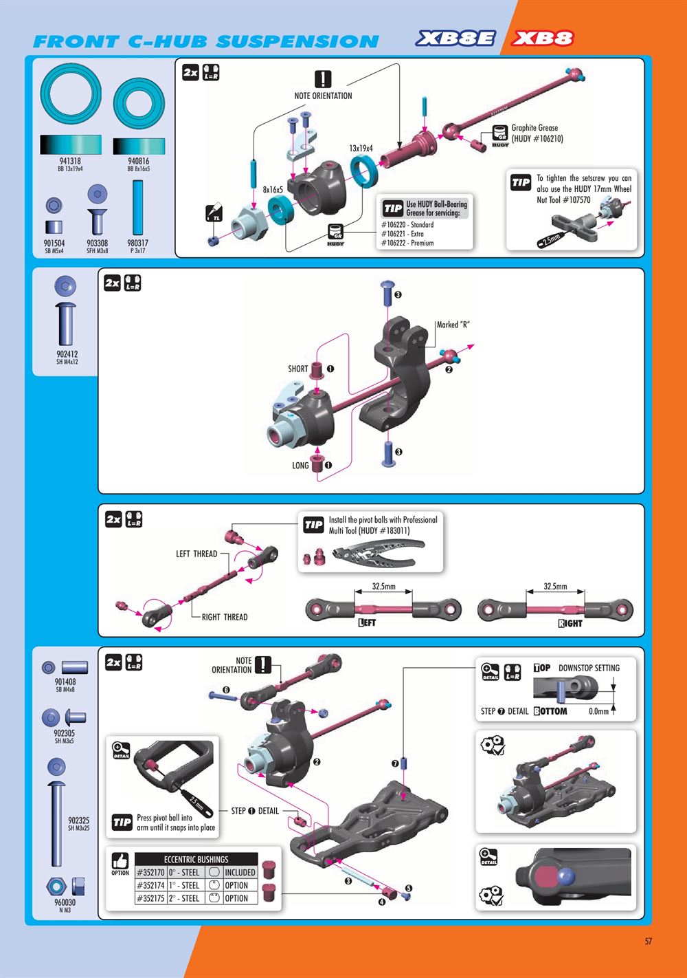 Xray - XB8E 2020 (XB8E'20) - Manual - Page 57