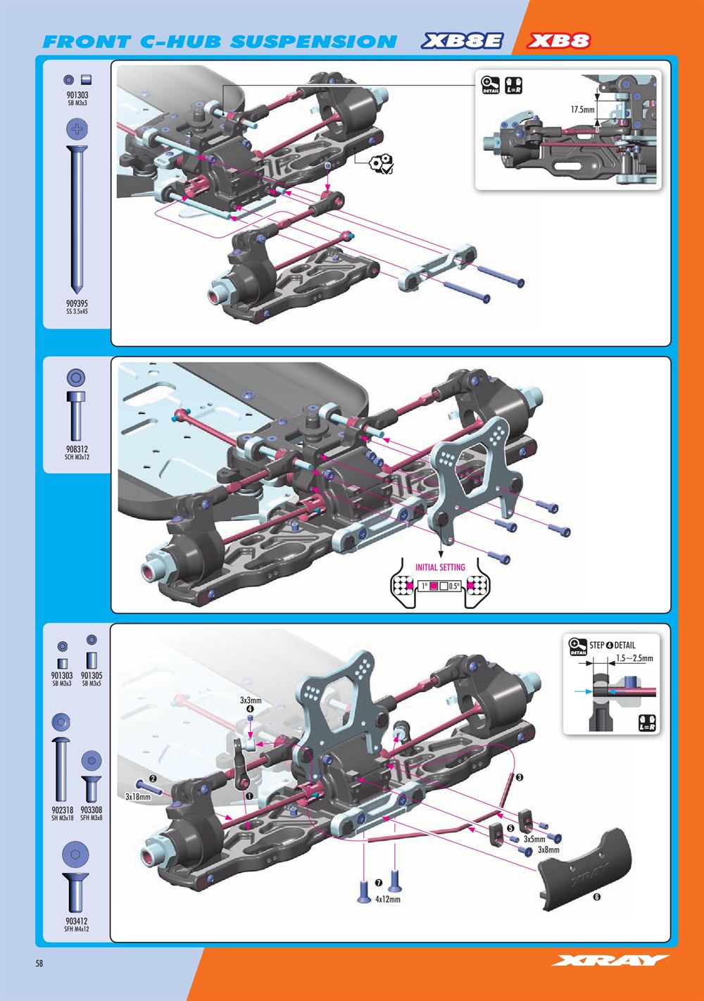 Xray - XB8E 2020 (XB8E'20) - Manual - Page 58