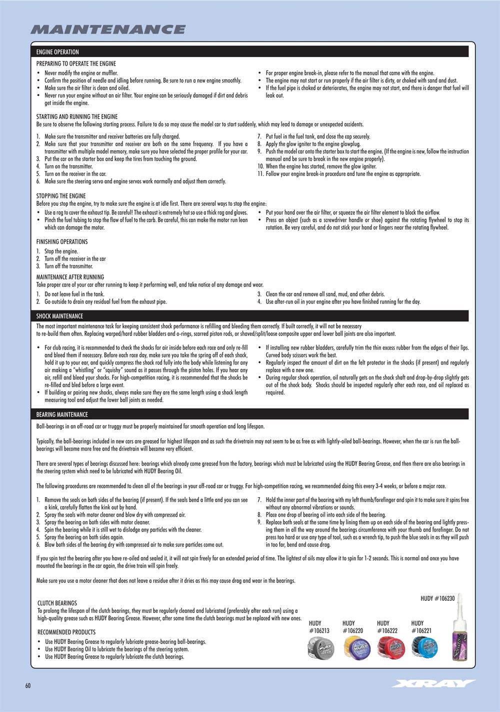 Xray - XB8E 2020 (XB8E'20) - Manual - Page 60
