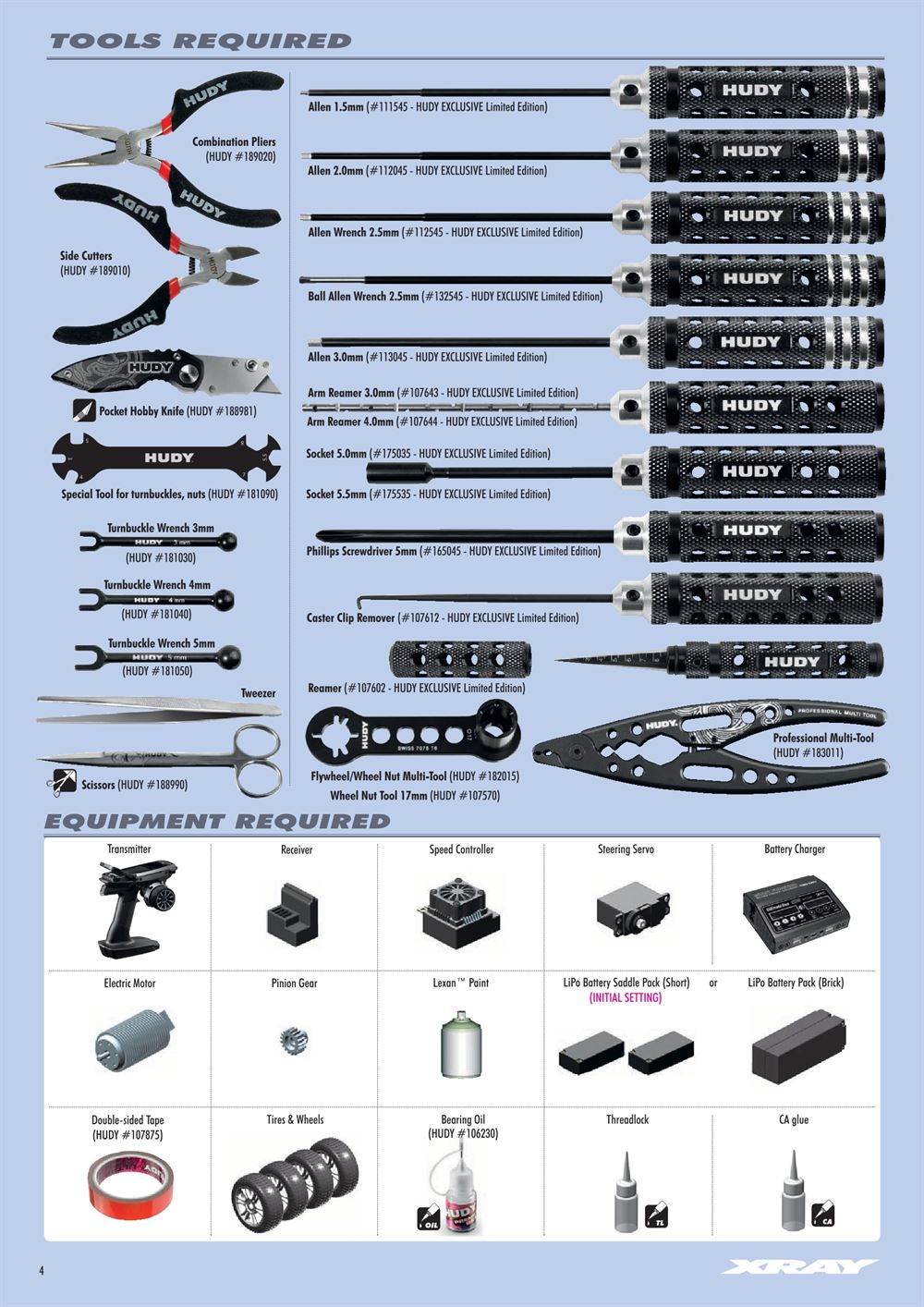 Xray - XB8E 2021 (XB8E'21) - Manual - Page 4