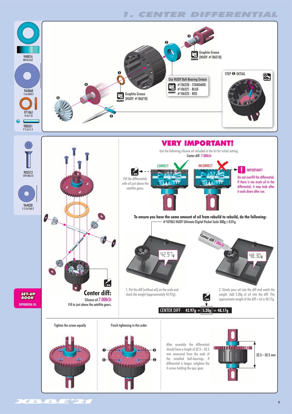 Xray - XB8E 2021 (XB8E'21) - Manual - Page 9