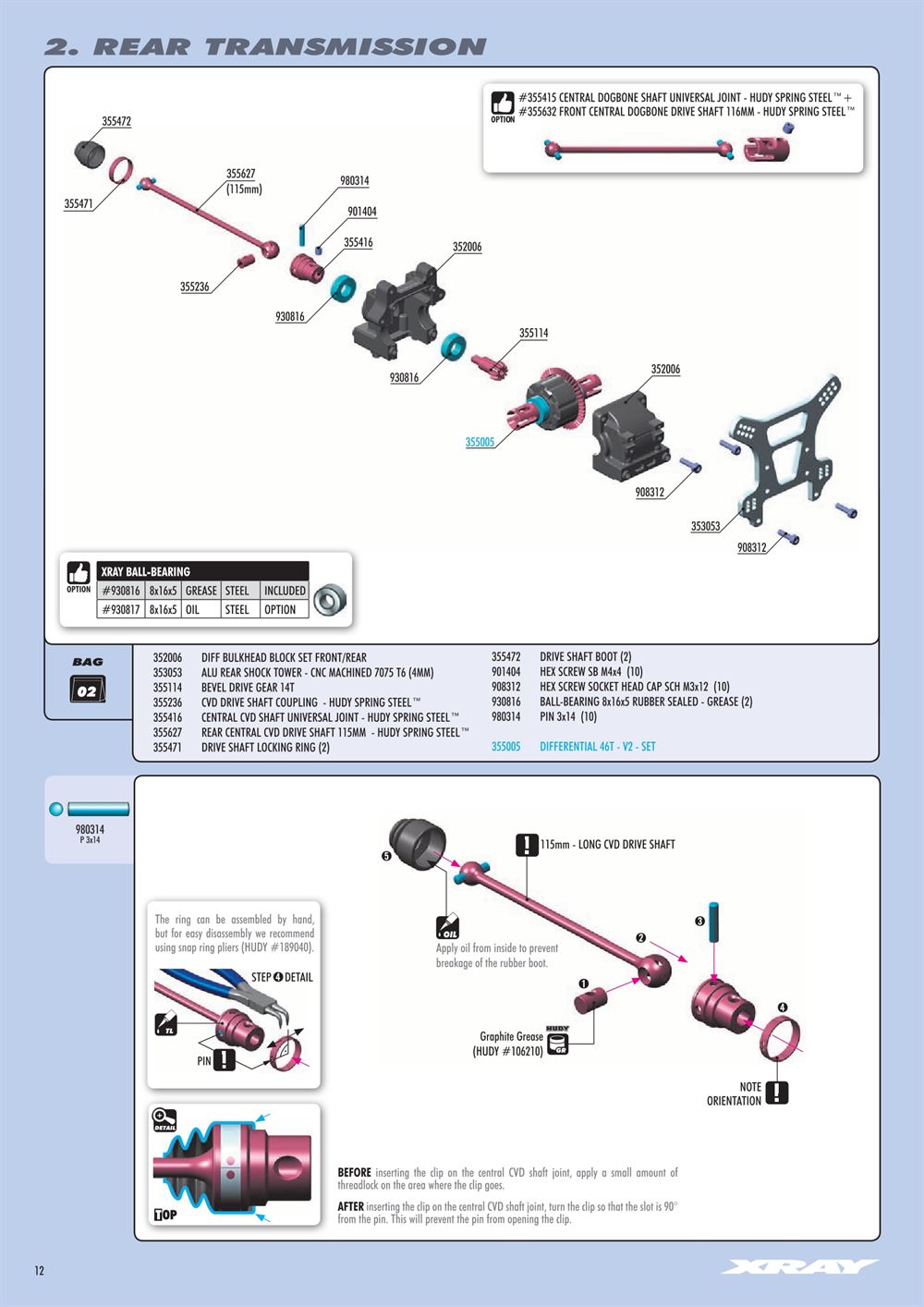 Xray - XB8E 2021 (XB8E'21) - Manual - Page 12