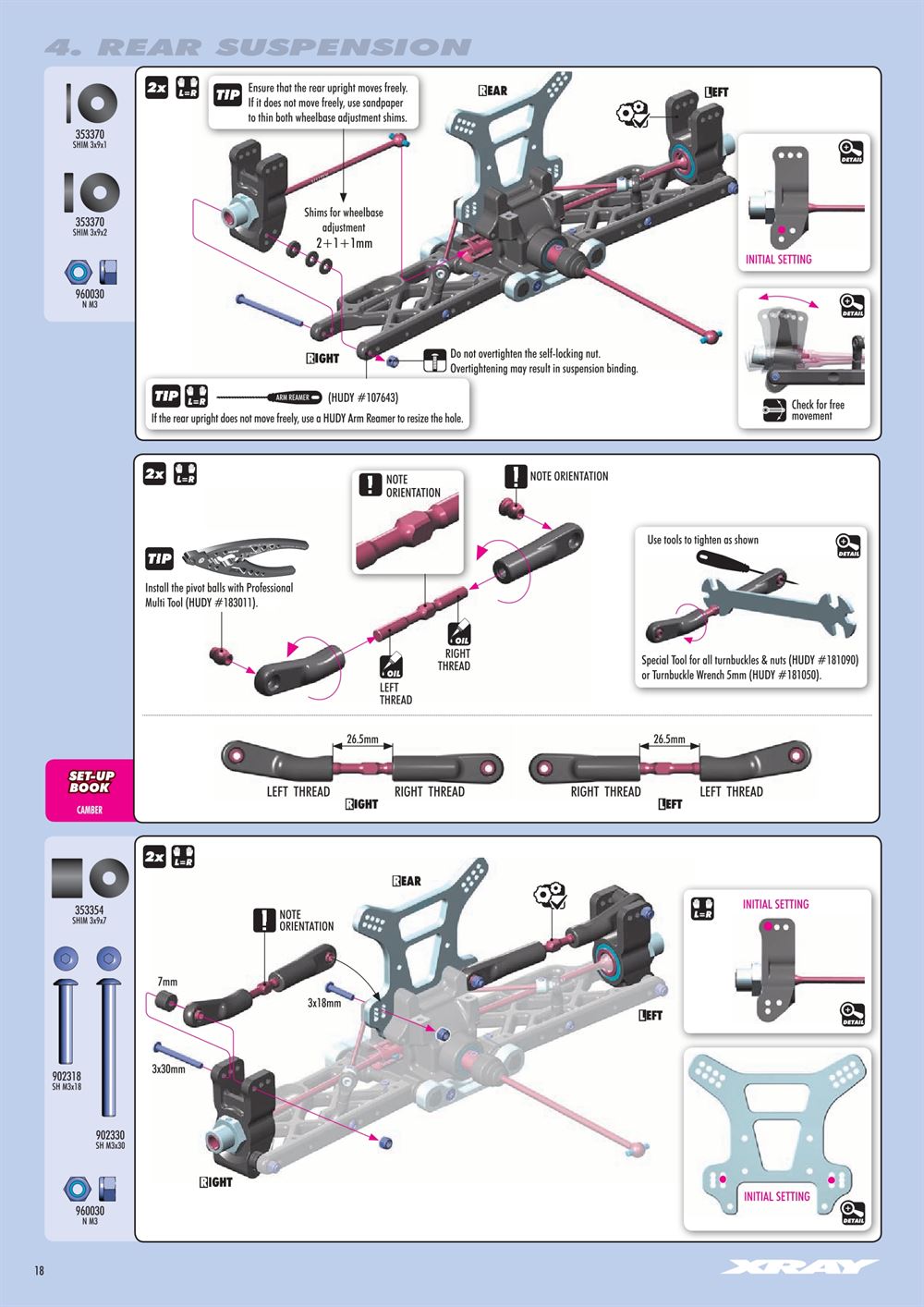 Xray - XB8E 2021 (XB8E'21) - Manual - Page 18