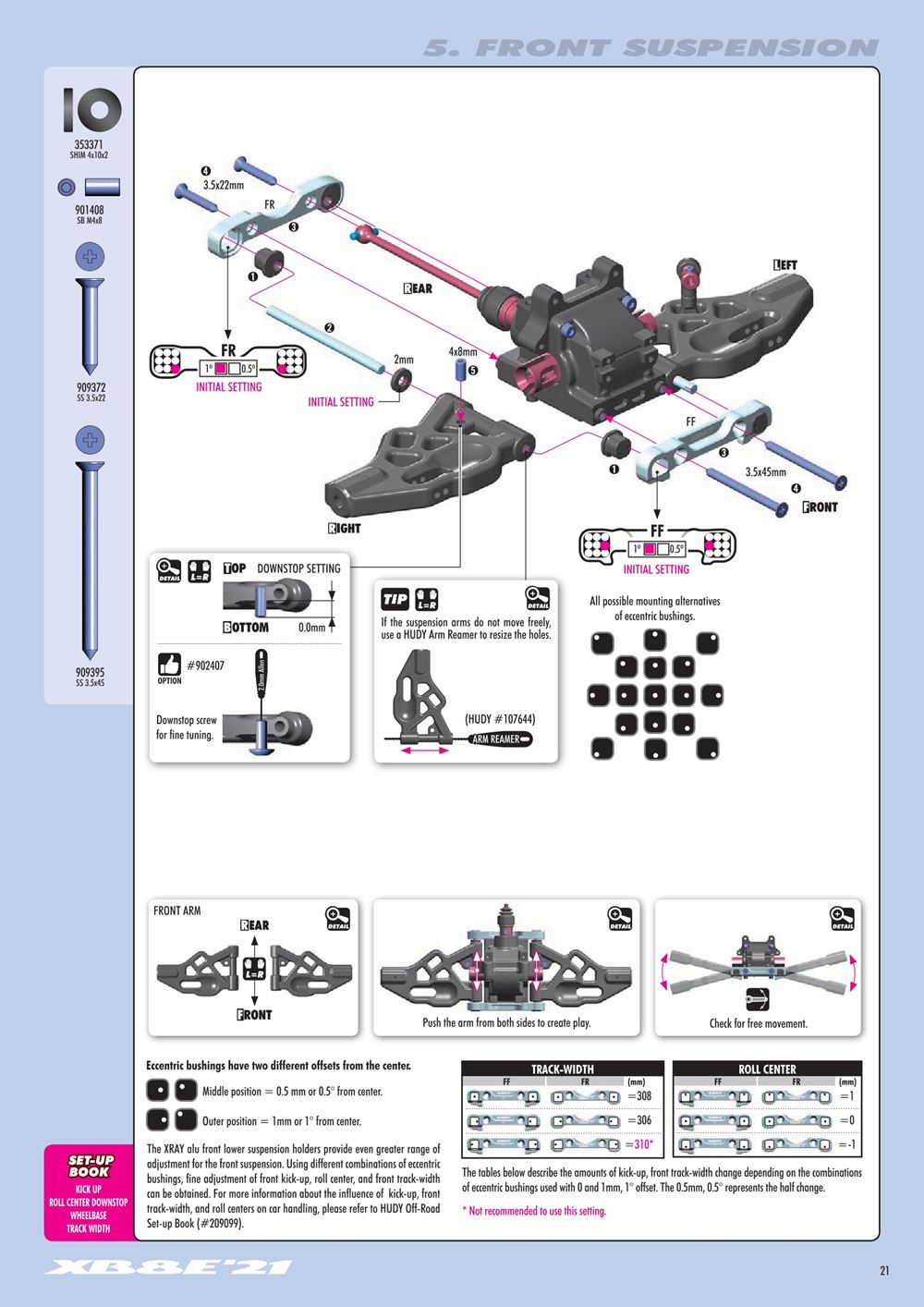 Xray - XB8E 2021 (XB8E'21) - Manual - Page 21