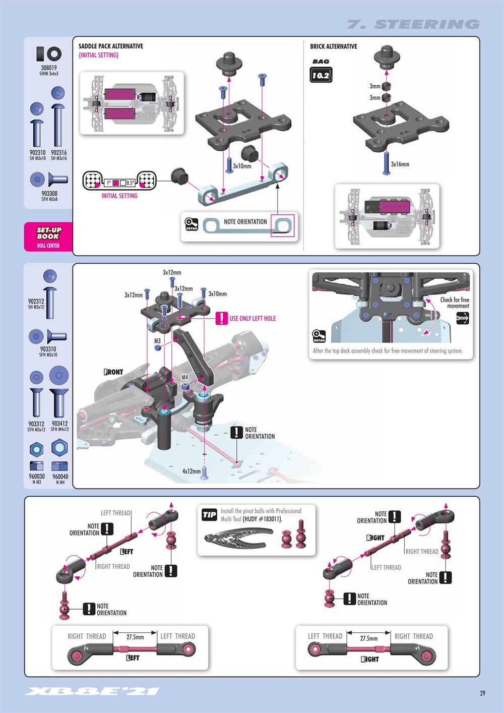 Xray - XB8E 2021 (XB8E'21) - Manual - Page 29