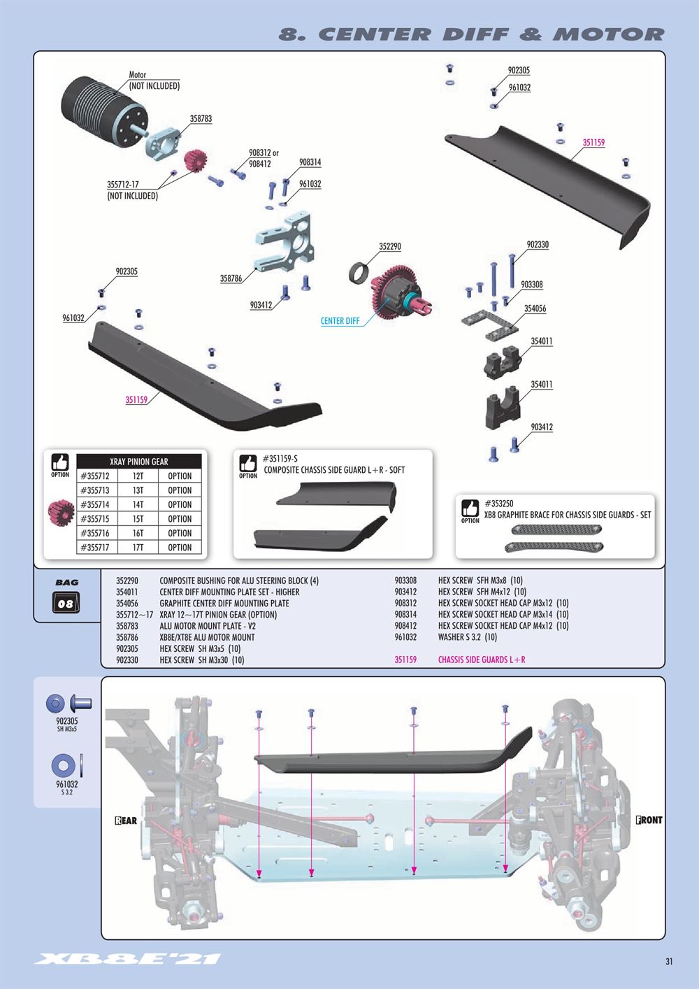 Xray - XB8E 2021 (XB8E'21) - Manual - Page 31