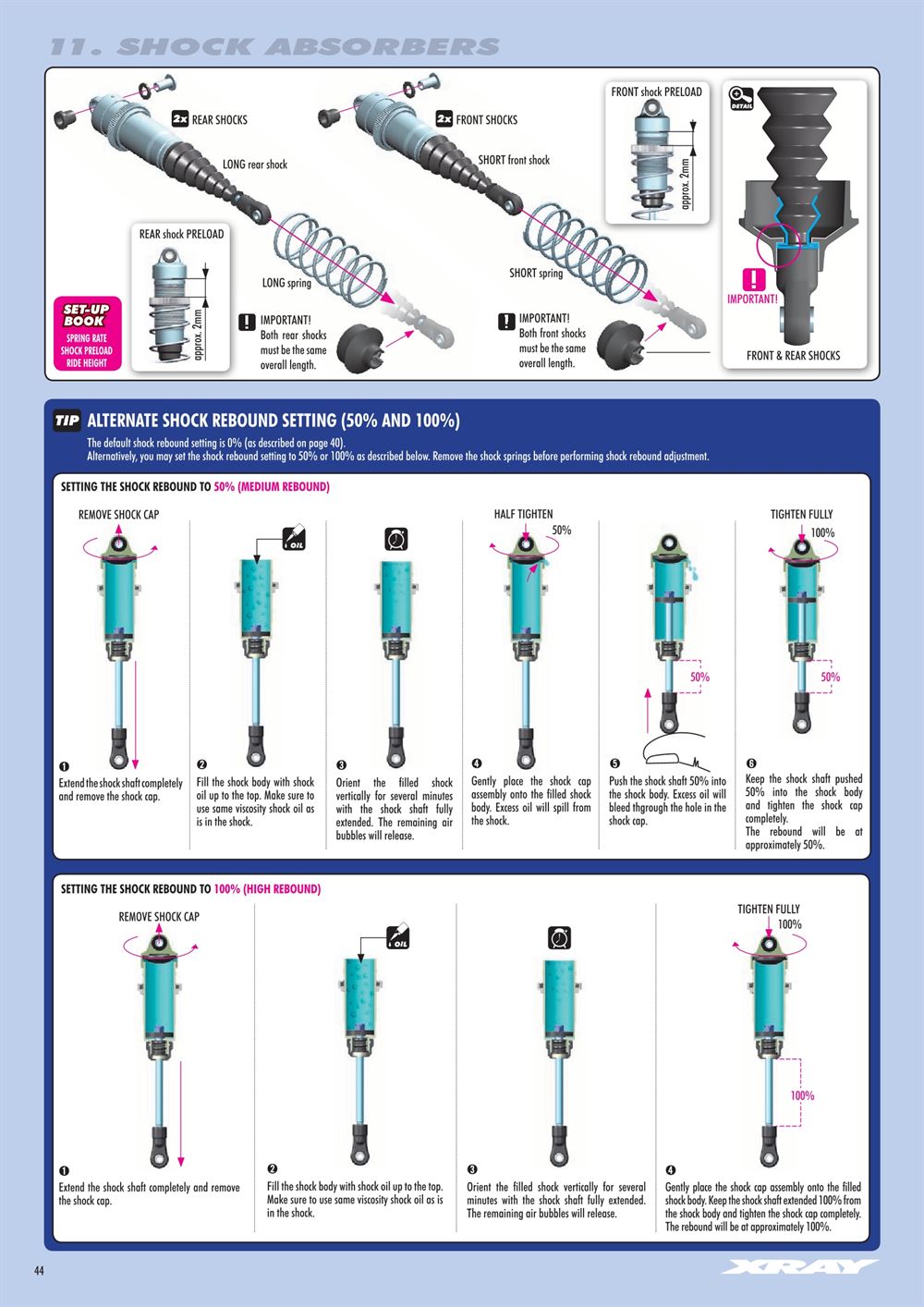 Xray - XB8E 2021 (XB8E'21) - Manual - Page 44