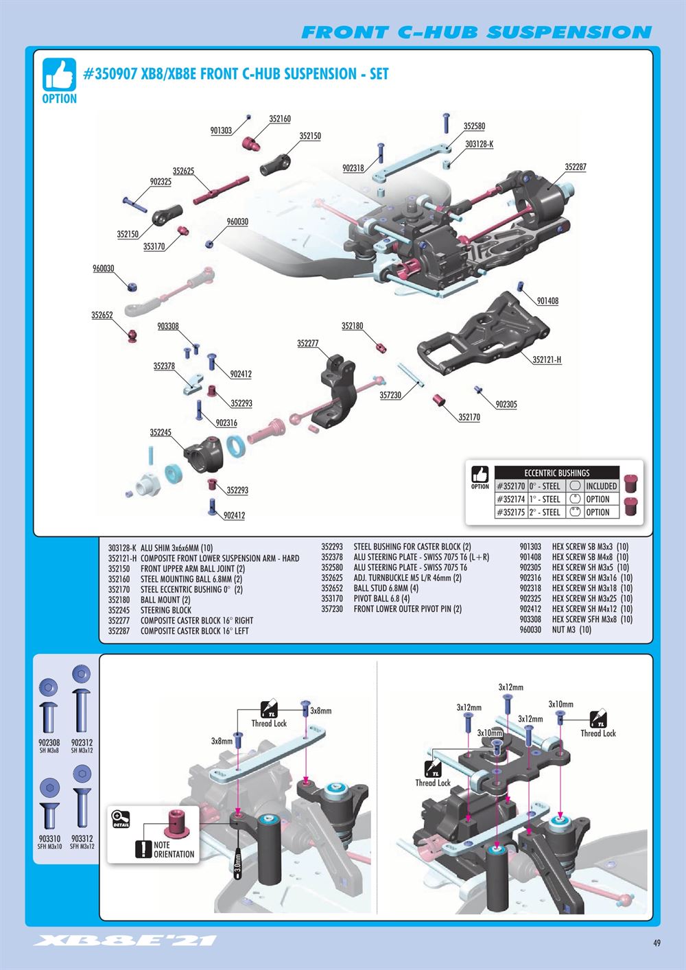 Xray - XB8E 2021 (XB8E'21) - Manual - Page 49