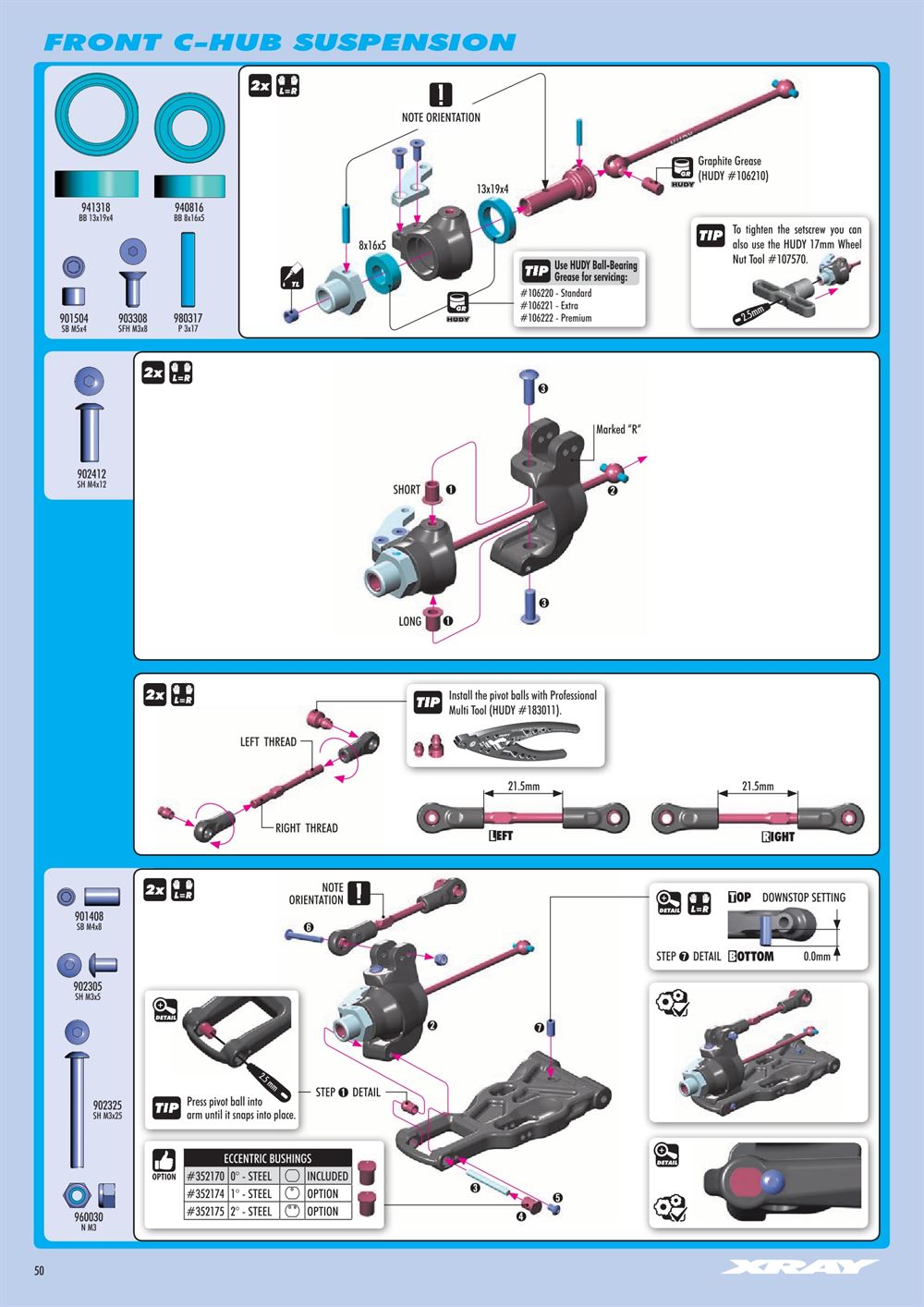 Xray - XB8E 2021 (XB8E'21) - Manual - Page 50