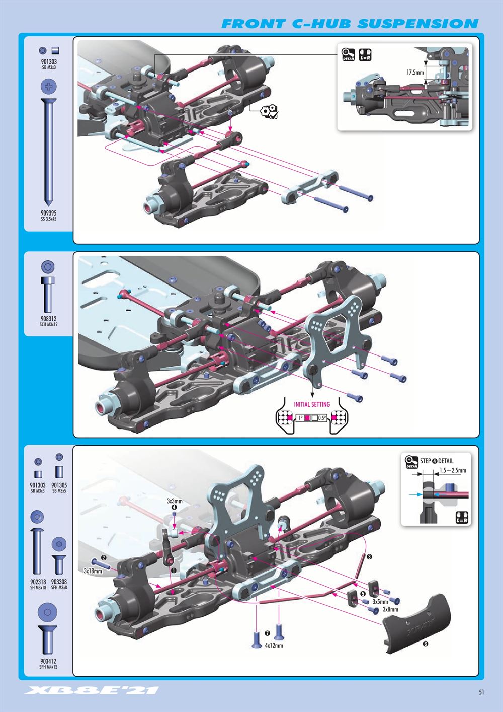 Xray - XB8E 2021 (XB8E'21) - Manual - Page 51