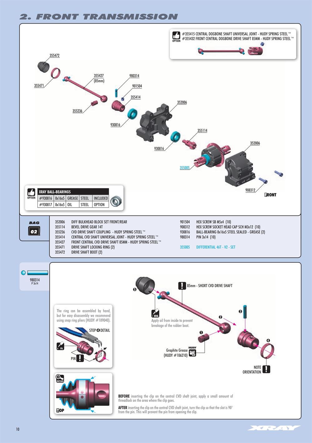 Xray - XB8E 2022 (XB8E'22) - Manual - Page 10