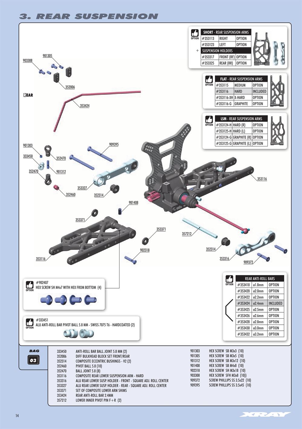 Xray - XB8E 2022 (XB8E'22) - Manual - Page 14