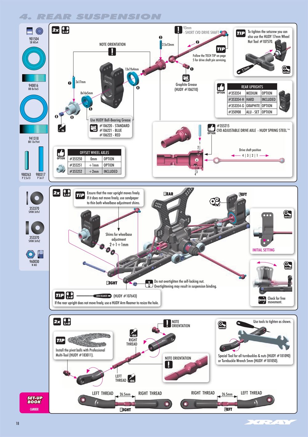 Xray - XB8E 2022 (XB8E'22) - Manual - Page 18